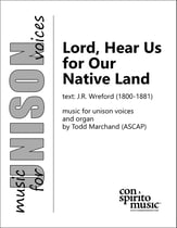 Lord, Hear Us for Our Native Land Unison choral sheet music cover